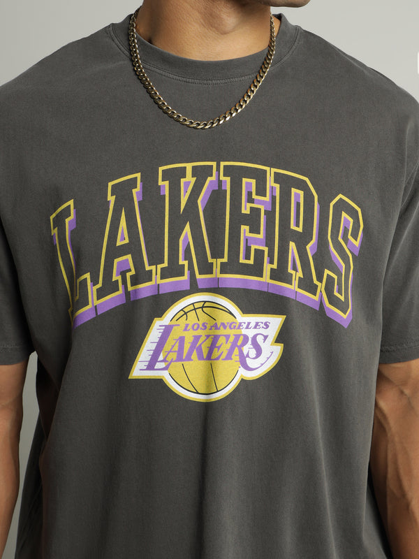 LA Lakers Vintage Championship T-Shirt in Faded Purple - Glue Store