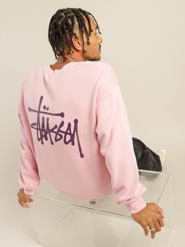 Stussy Pigment Graffiti Crew In Pigment Confetti Pink | Glue Store