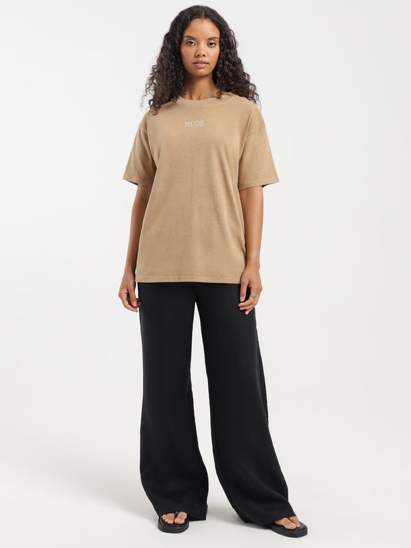 Nude Organic Boyfriend T-Shirt in Sesame