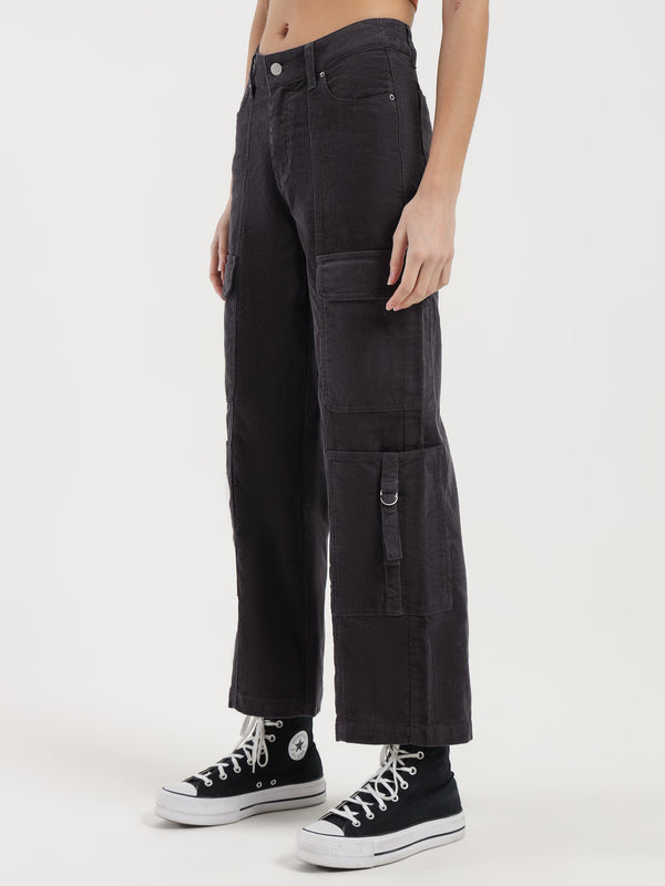 Harper Cord Cargo Pants in Airforce Blue - Glue Store