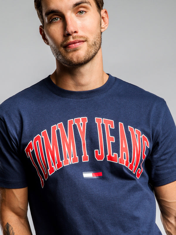 tommy jeans tjm entry collegiate tee, VolcanmtShops