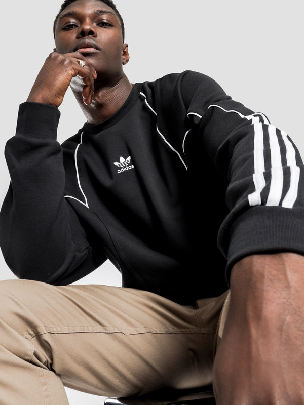 Adidas originals nova outlet retro sweatshirt in black