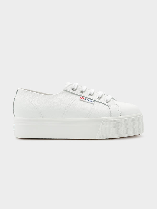 Superga 2790 leather hotsell platform sneaker