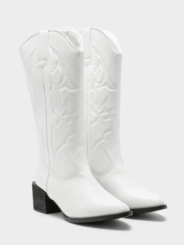 White sales boots perth