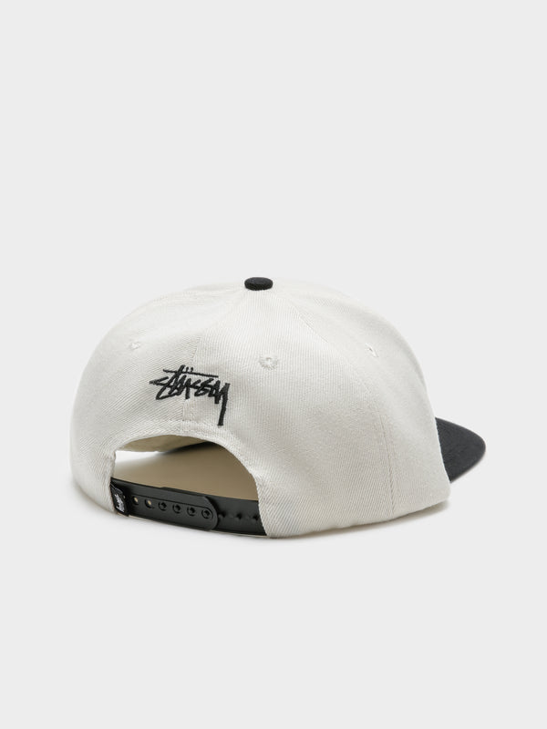 Stussy Two Tone Vintage Cap in White & Black White/black | Glue Store