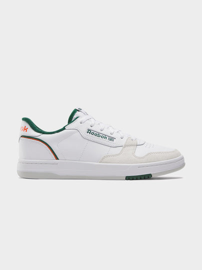 Phase Court In White & Dark Green