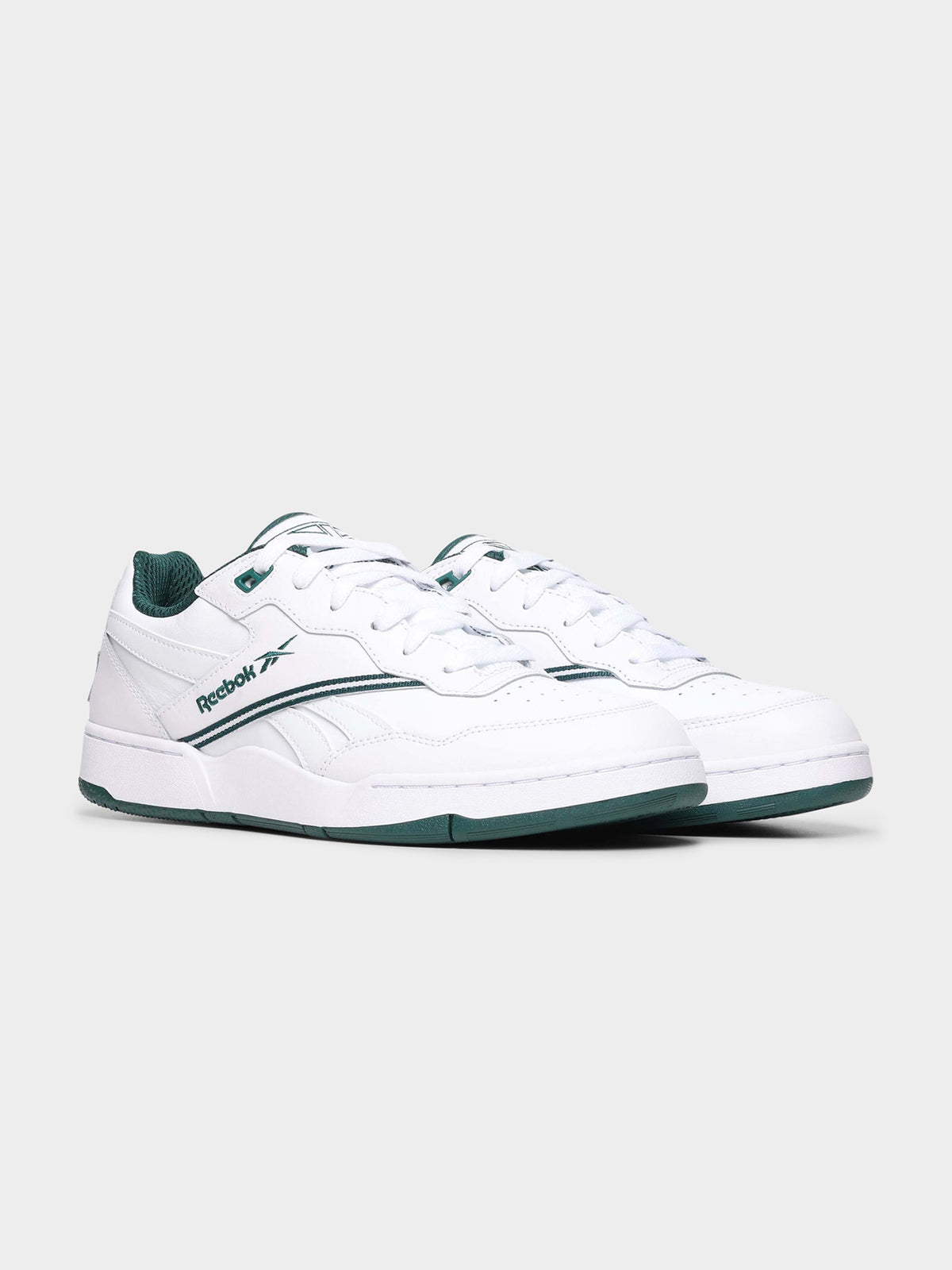 Reebok BB 4000 II In White & Green | White/Collegiategreen