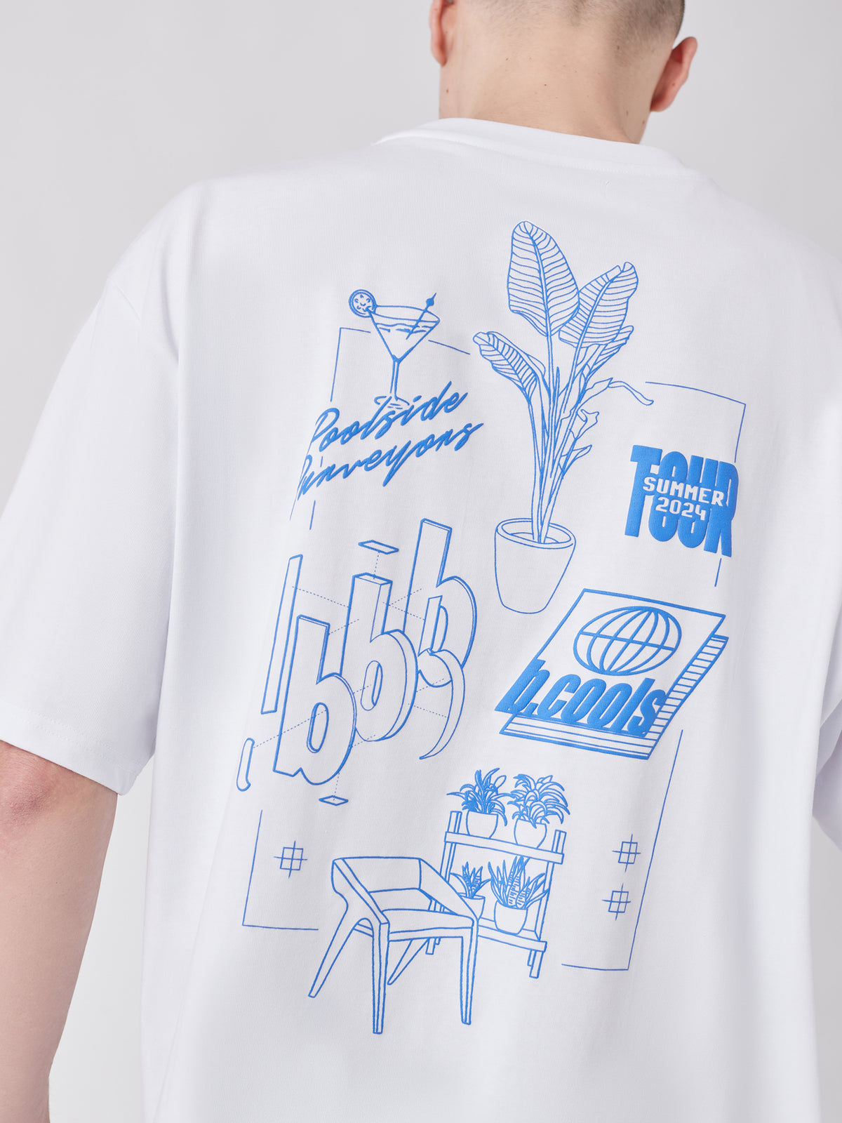 Barney Cools Blueprint Tee | White