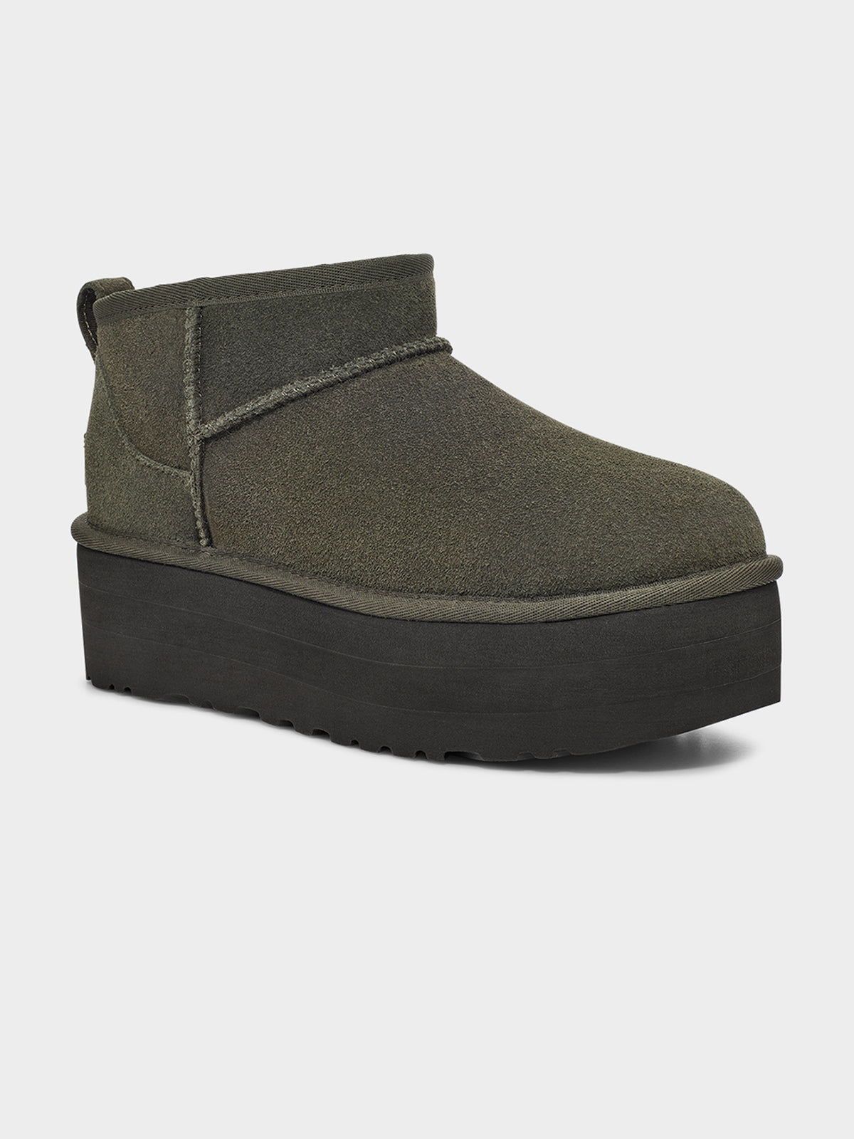 Ugg Womens Classic Ultra Mini Platform Boots in Dark Green | Dark Green