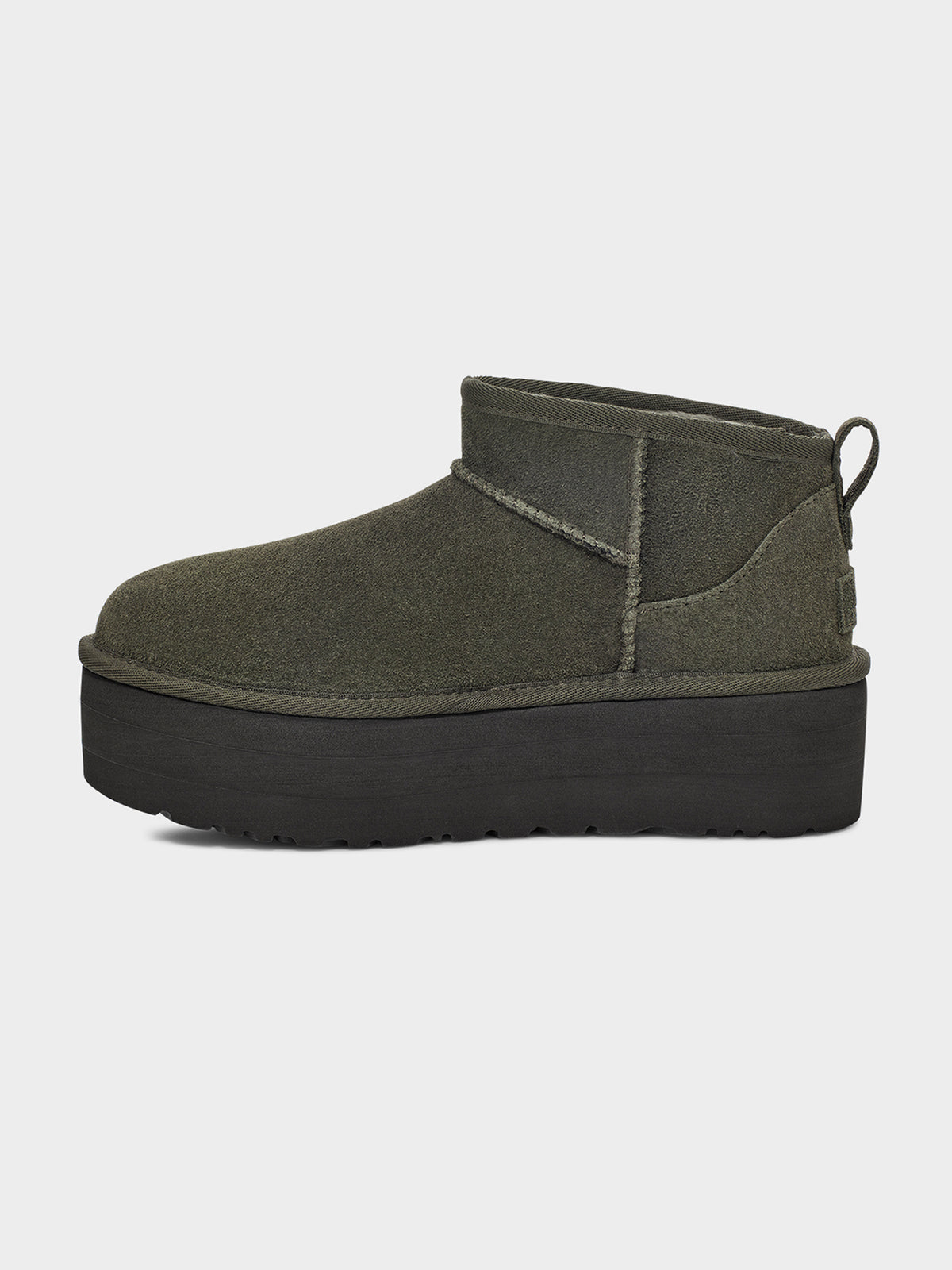 Ugg Womens Classic Ultra Mini Platform Boots in Dark Green | Dark Green