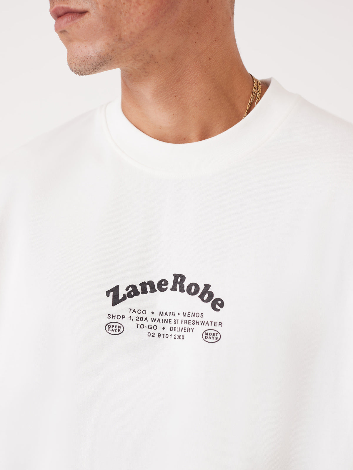 Zanerobe Taqueria Box Tee | Vintage White