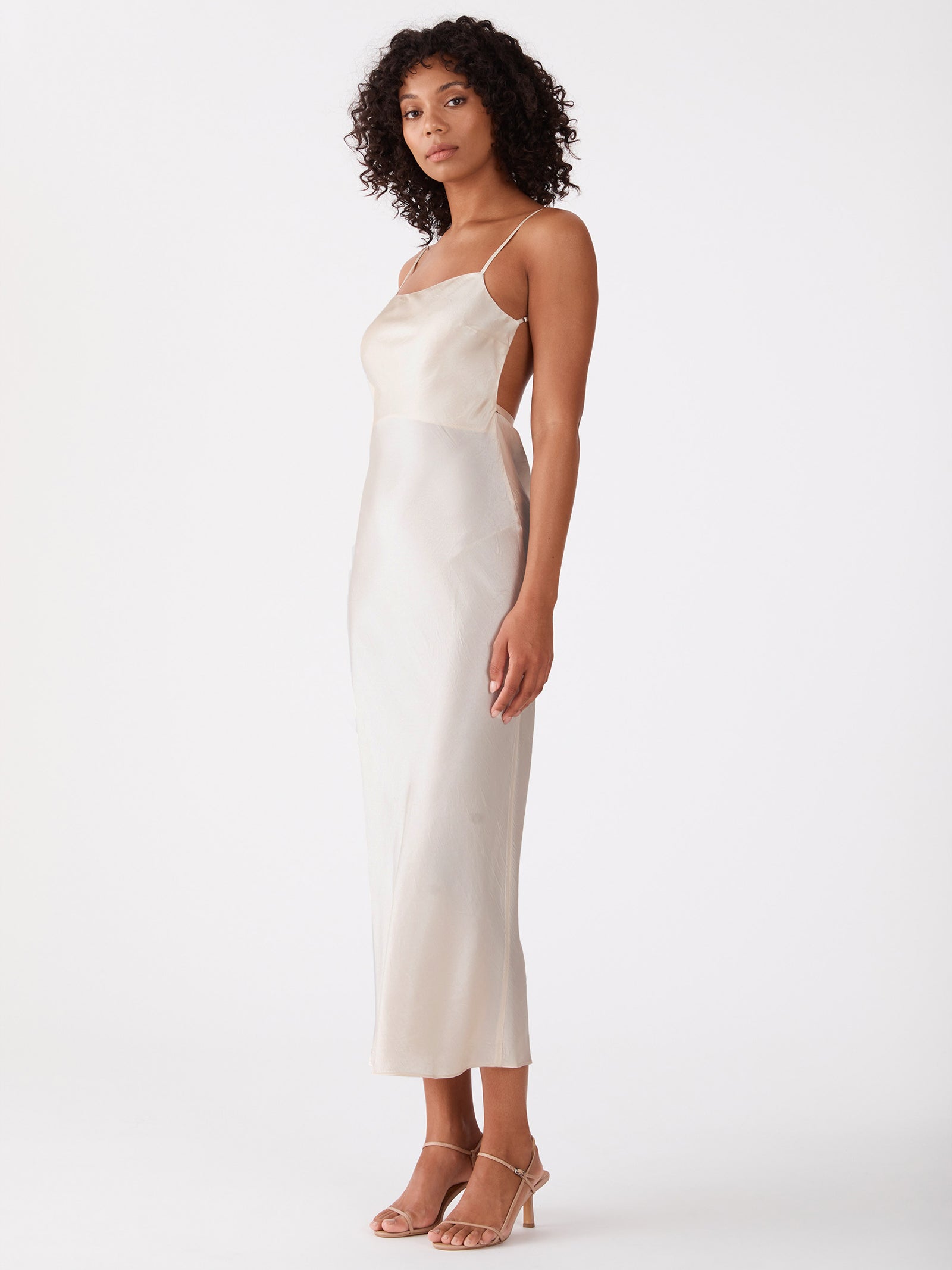 San sloane Sonia Midi Dress in Cream Cream | Glue Store