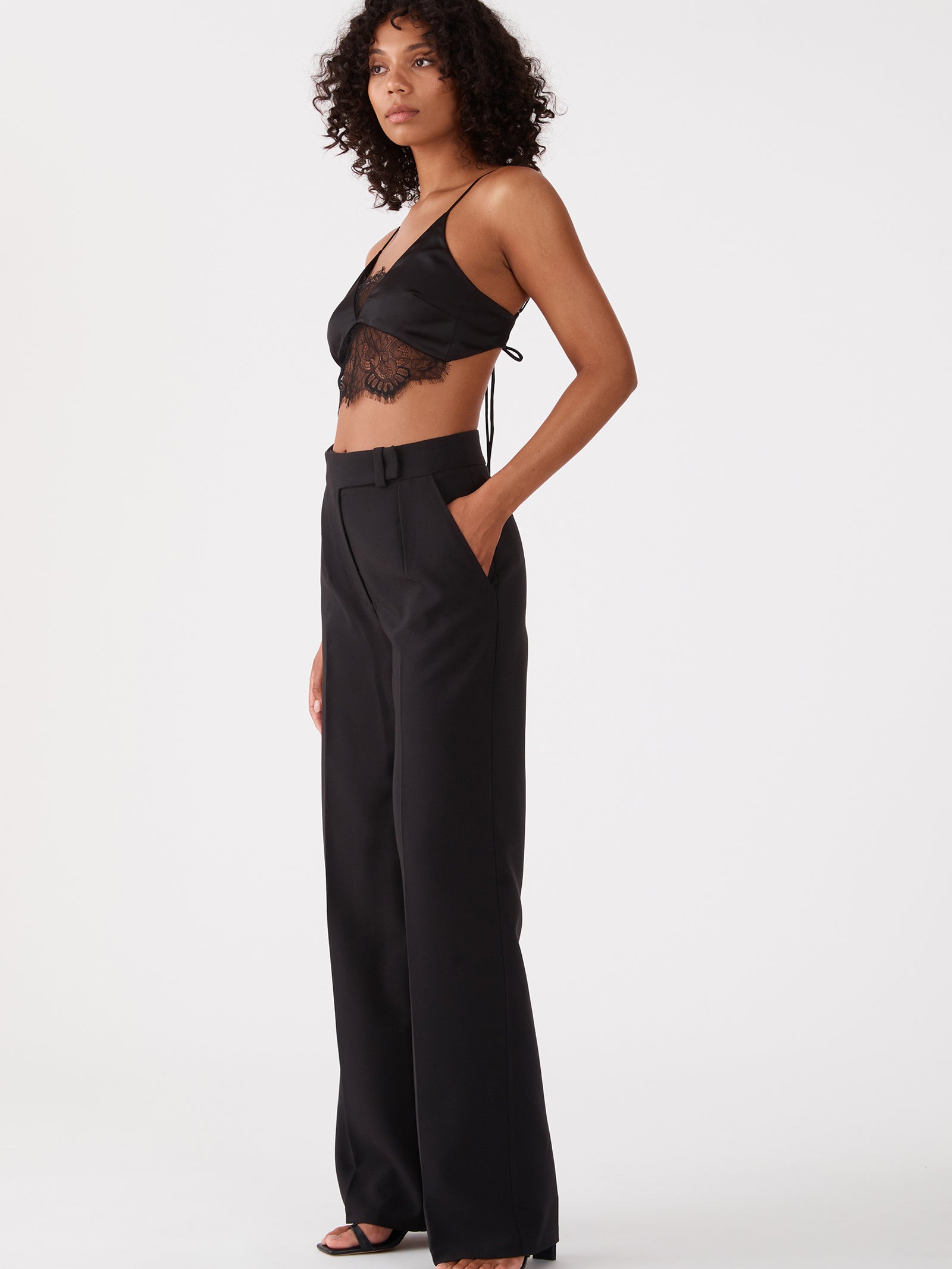 Chantal Wide Leg Pants in Black