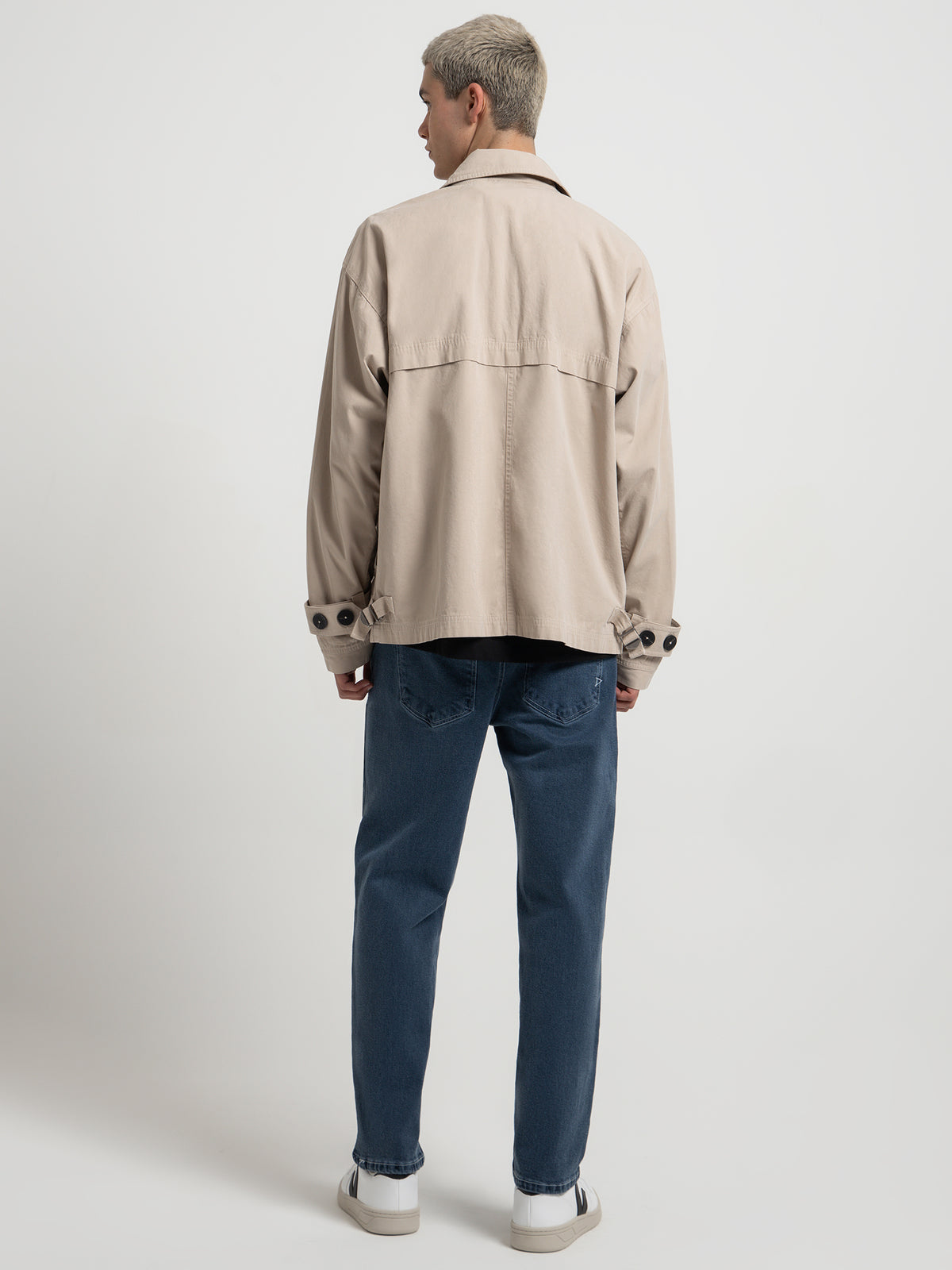 Article One Harlow Zip Jacket in Stone | Stone