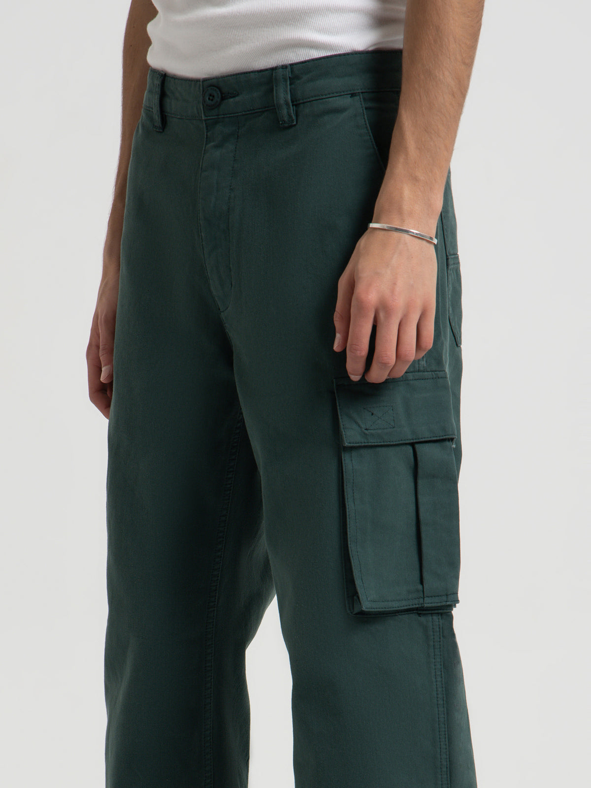 Worship Breakdown Utility Cargo Pants in Dark Teal Green | Teal