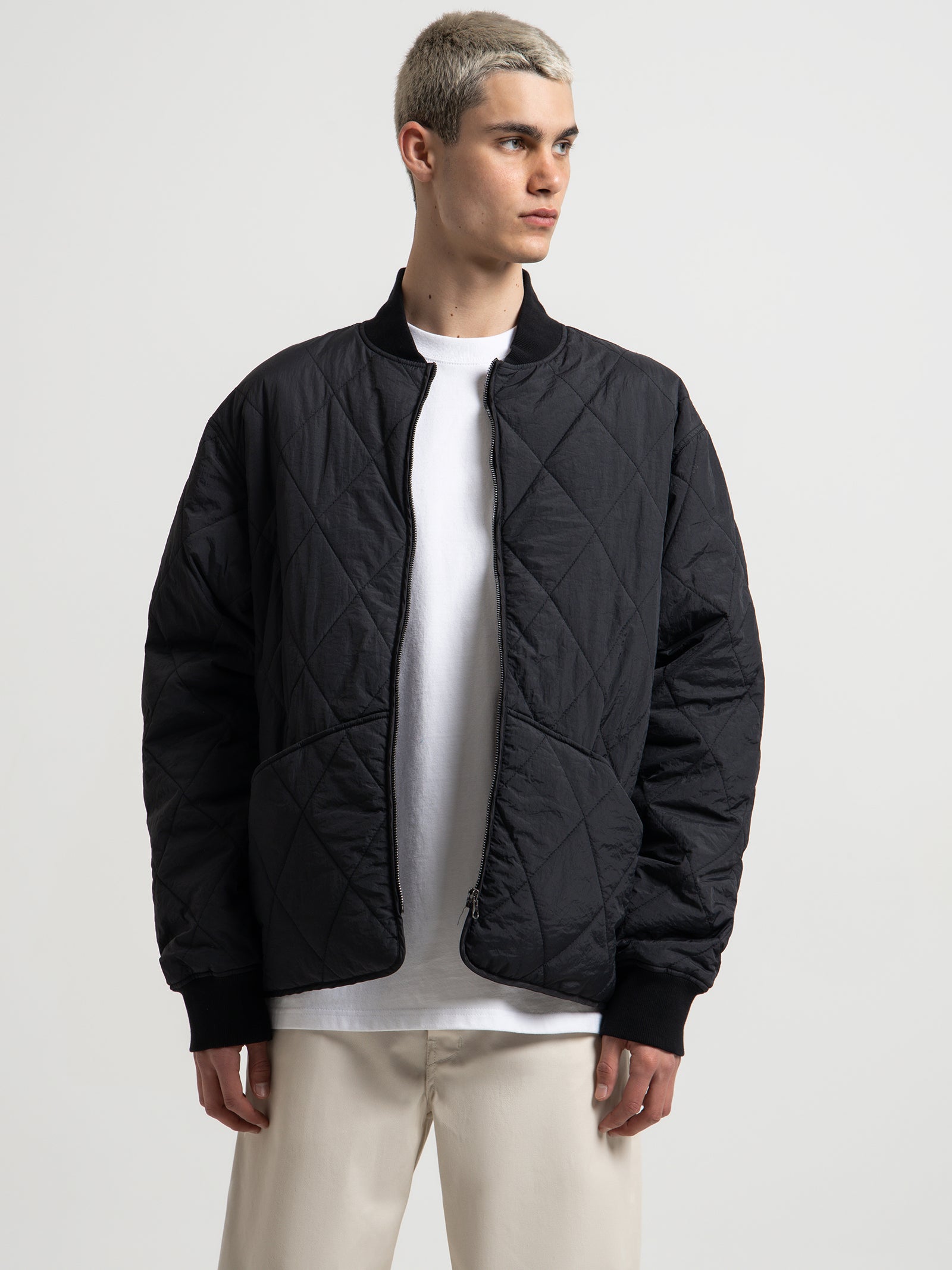 Dice Quilted Jacket in Black - Glue Store