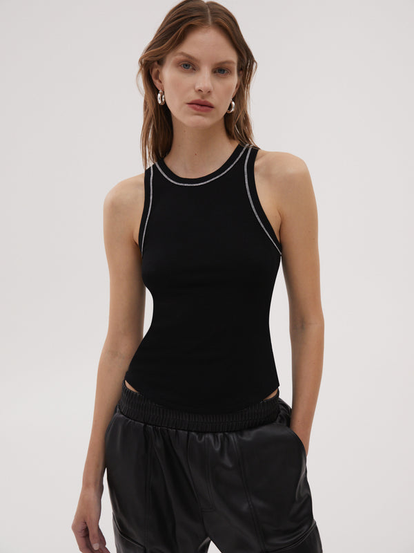 Misha urban Bates Tank in Black Black | Glue Store