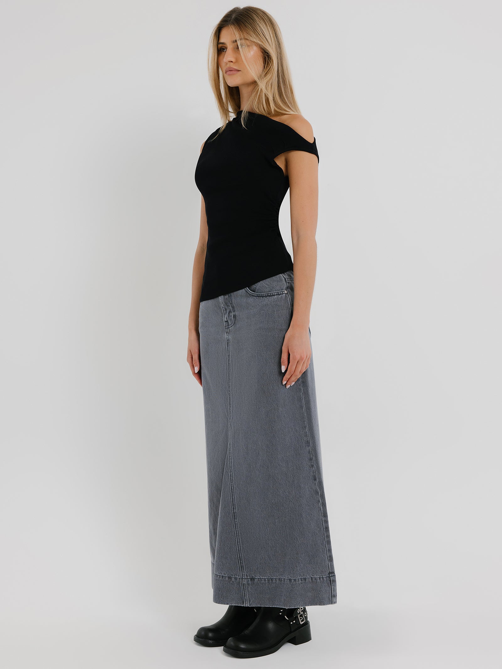 Hazel Godet Maxi Skirt