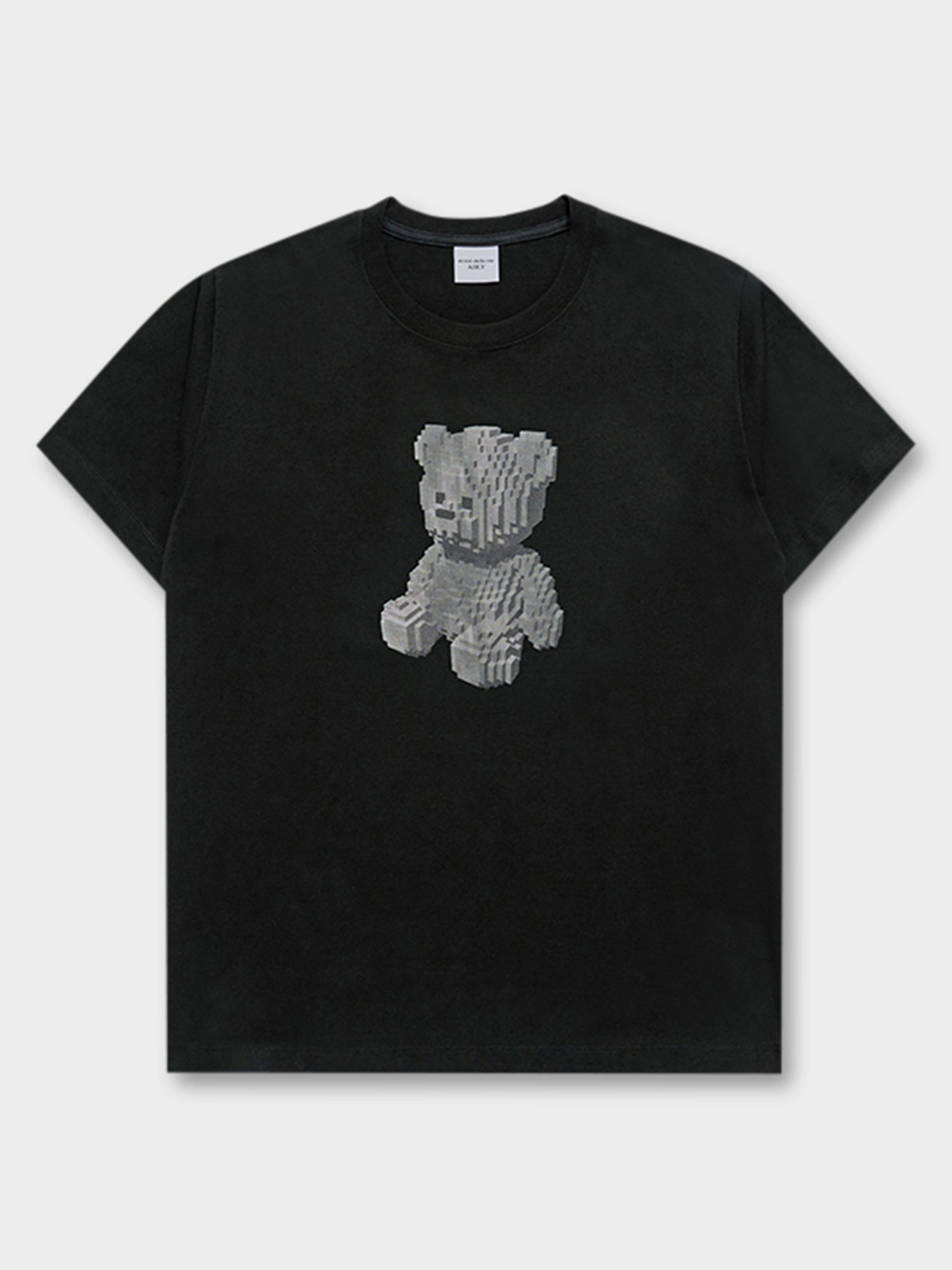 Block Bear Tee In Black