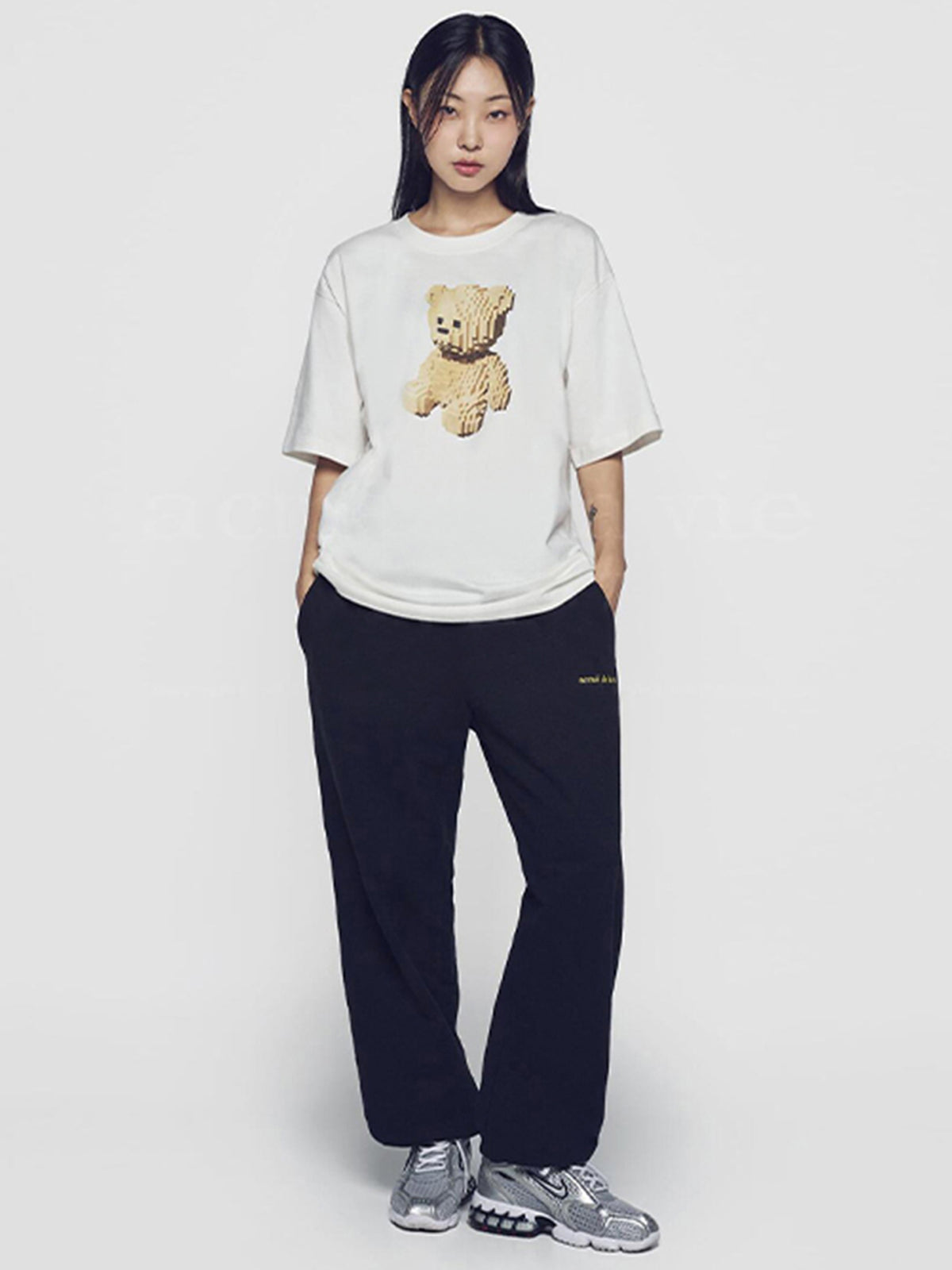 ADLV Block Bear Tee In Cream | Cream