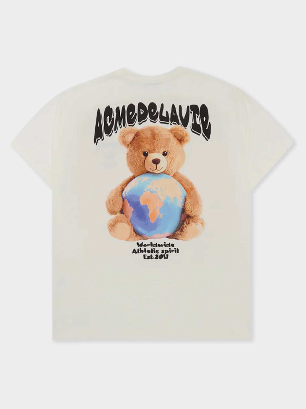 ADLV World Wide Globe Bear T-Shirt | Cream