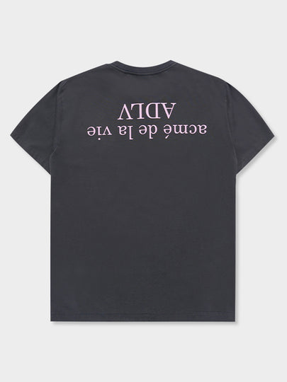 Upside Down Logo Basic Tee In Charcoal