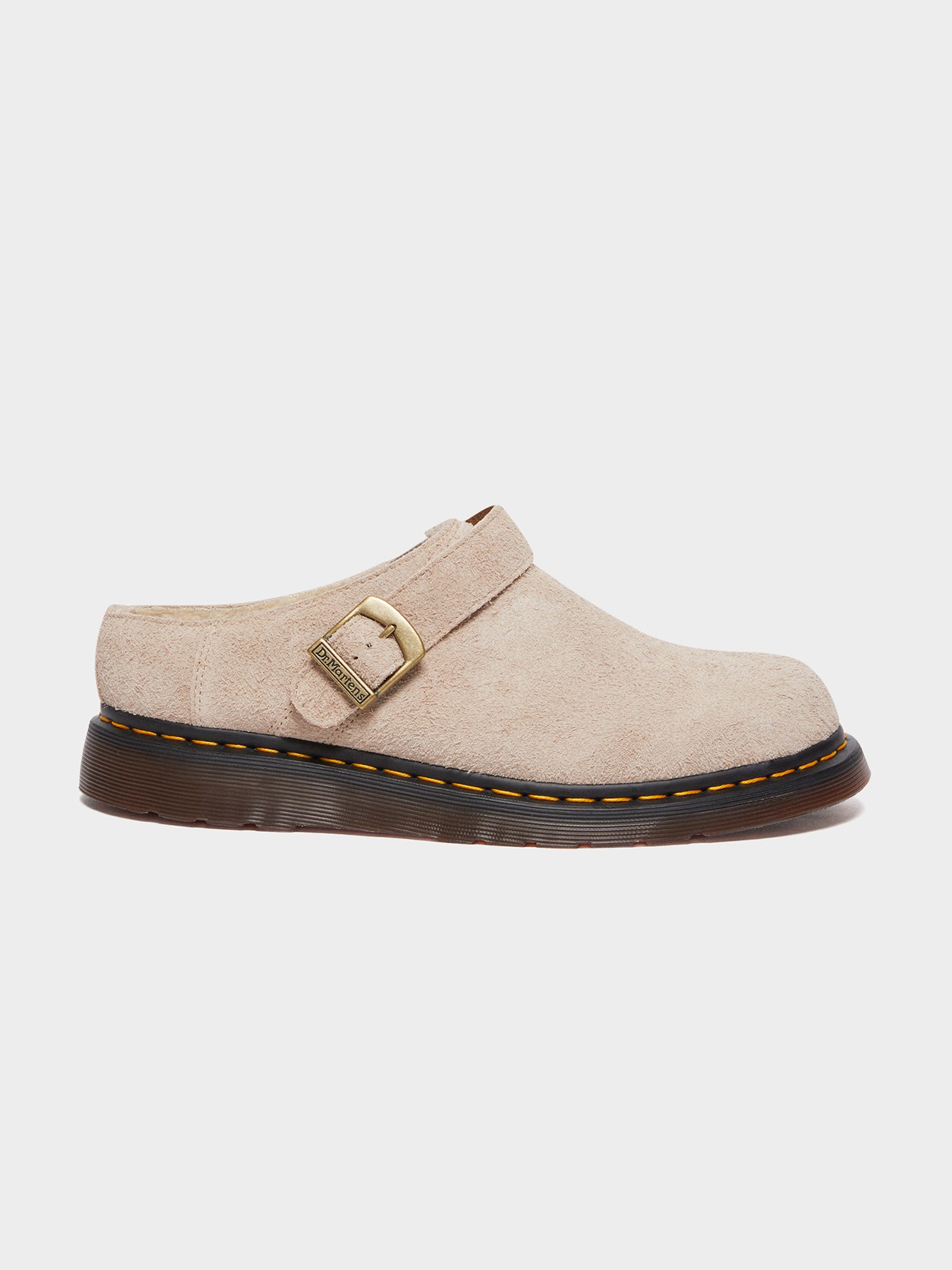 Unisex Isham Buckle Mule in Vintage Long Napped Suede - Glue Store