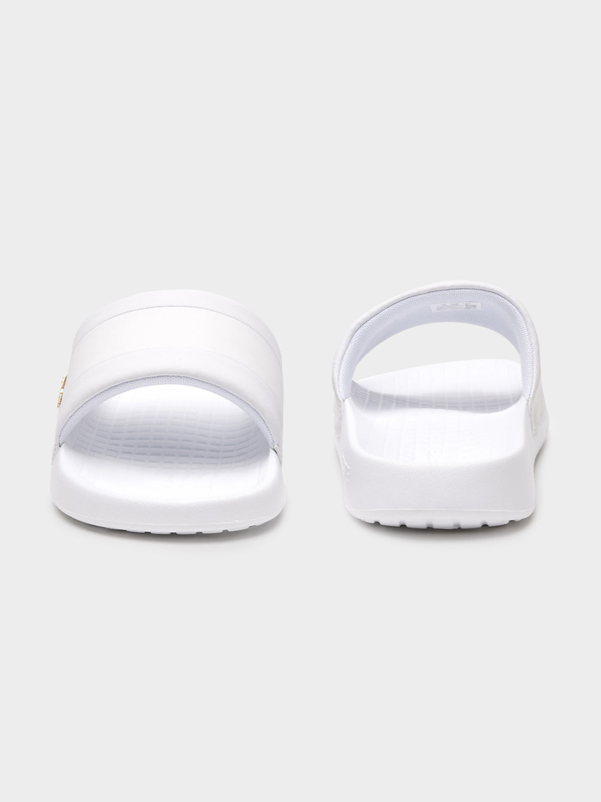 Lacoste Mens Serve Slide Hybrid Slides in White | WHITE