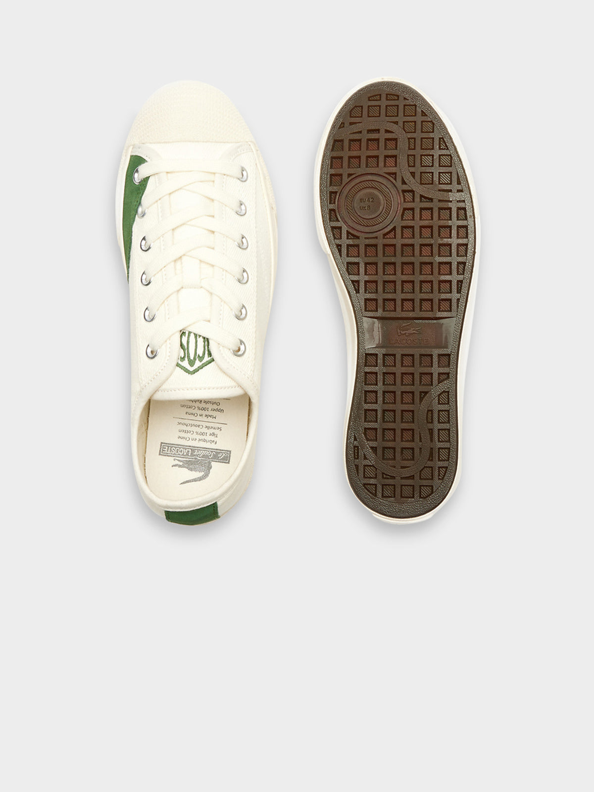 Lacoste Men's Backcourt 2.0 Sneakers | Off White/Off White