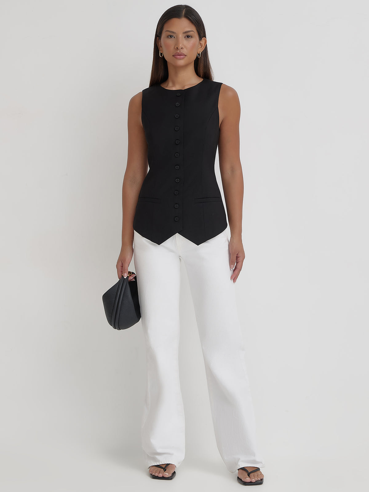 4th & Reckless Briella Waistcoat | Black