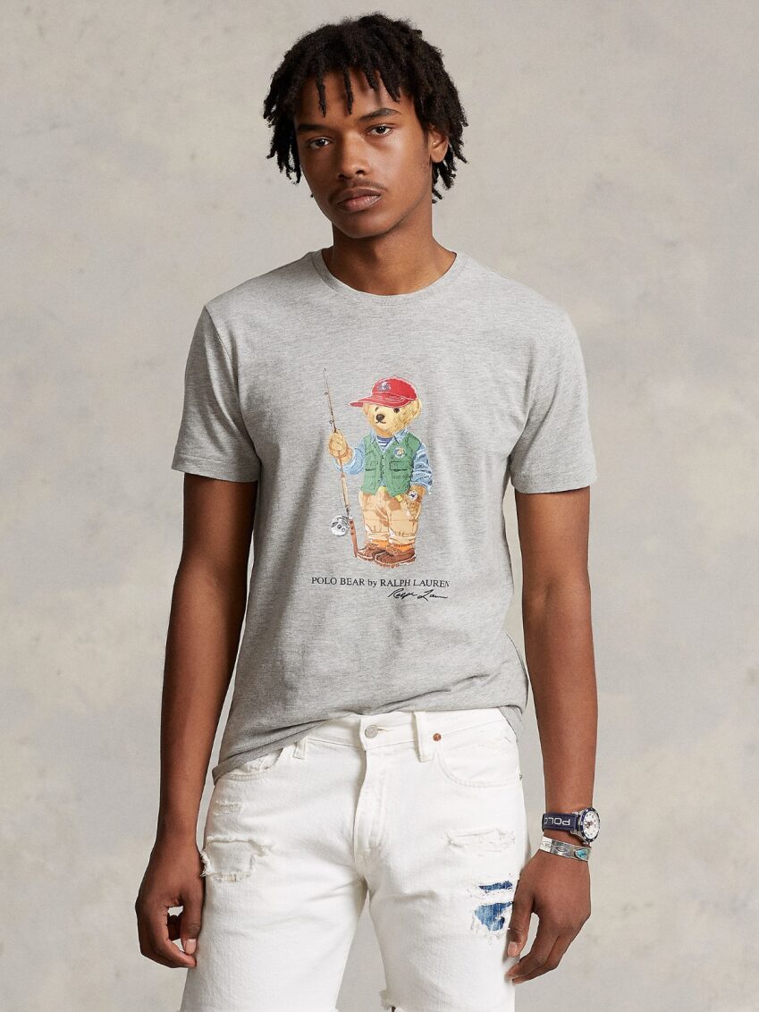 polo bear fishing t shirt