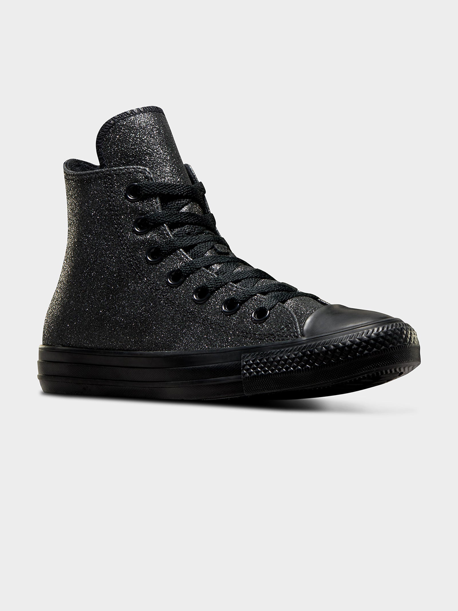 Black glitter high top converse on sale