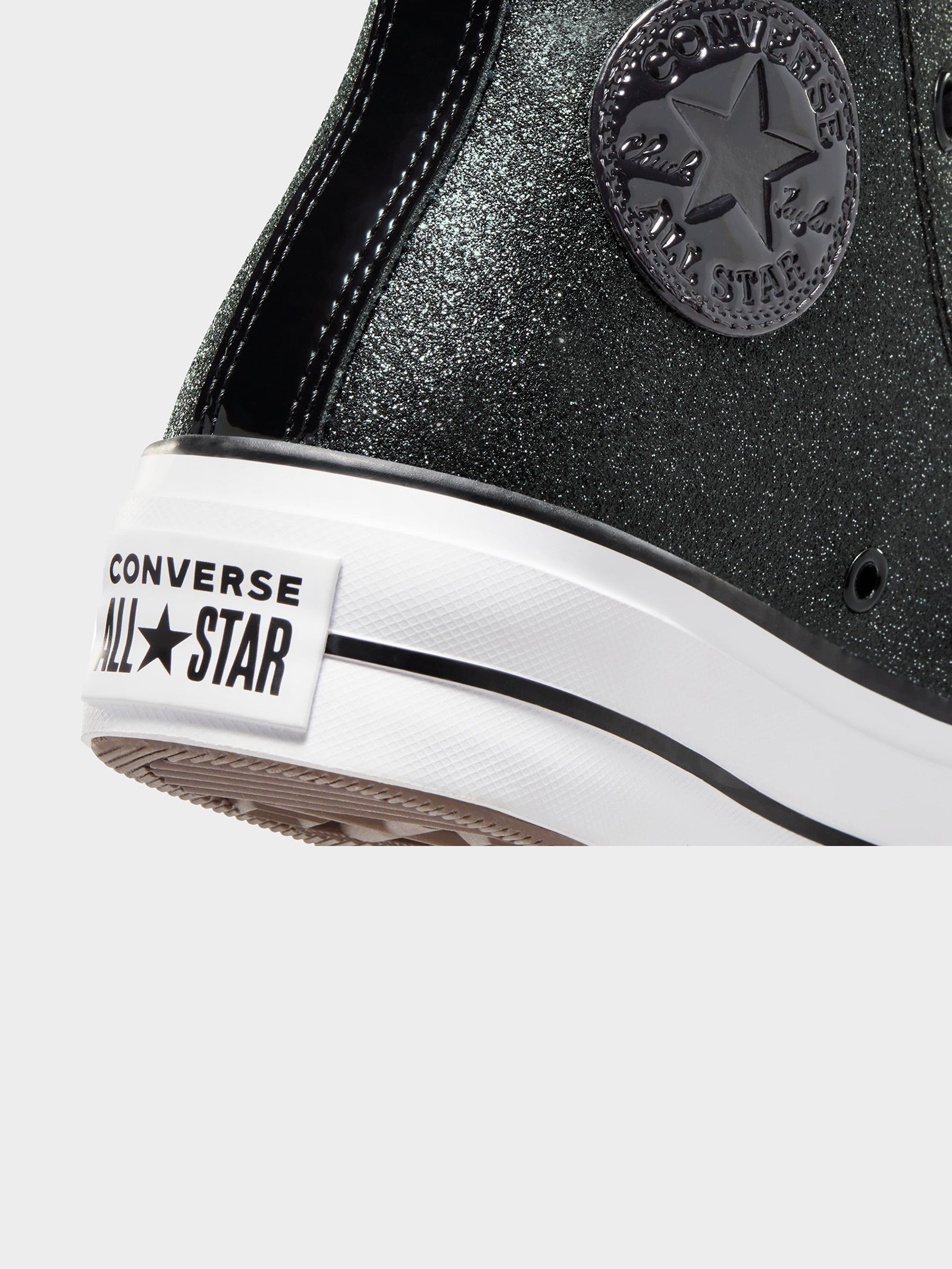 black glitter patent converse