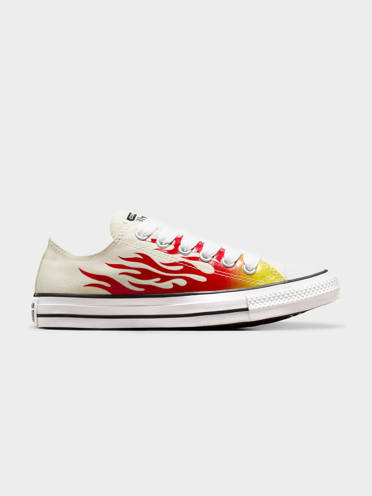 Converse Unisex CTAS Flames Ox | Egret/Enamel Red/Fresh Yellow