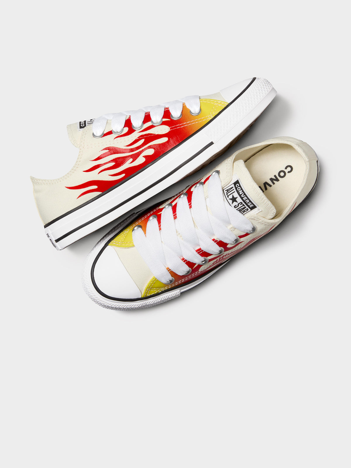 Converse Unisex CTAS Flames Ox | Egret/Enamel Red/Fresh Yellow