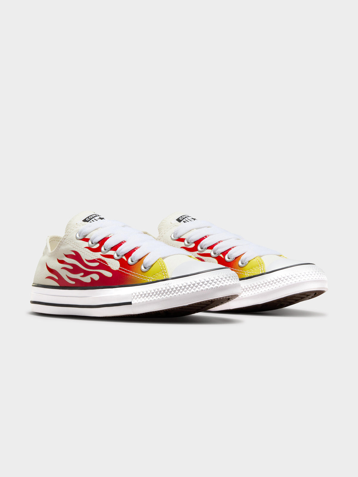 Converse Unisex CTAS Flames Ox | Egret/Enamel Red/Fresh Yellow