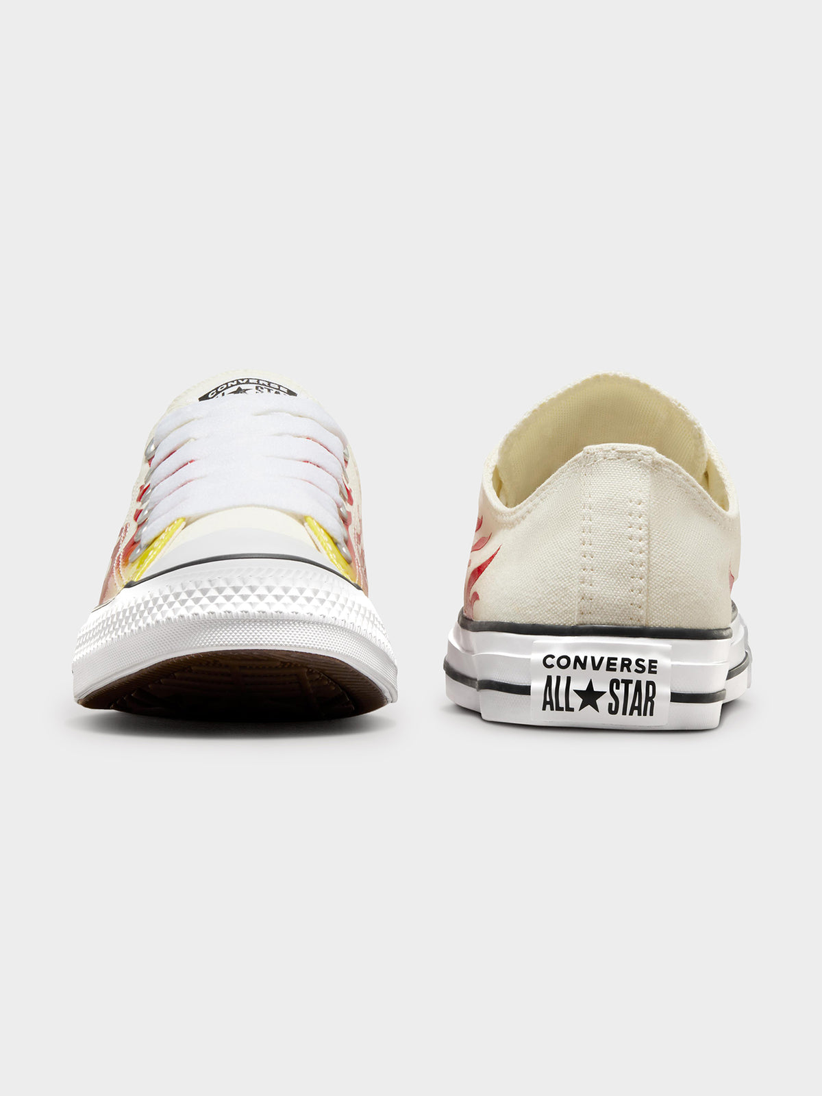 Converse Unisex CTAS Flames Ox | Egret/Enamel Red/Fresh Yellow