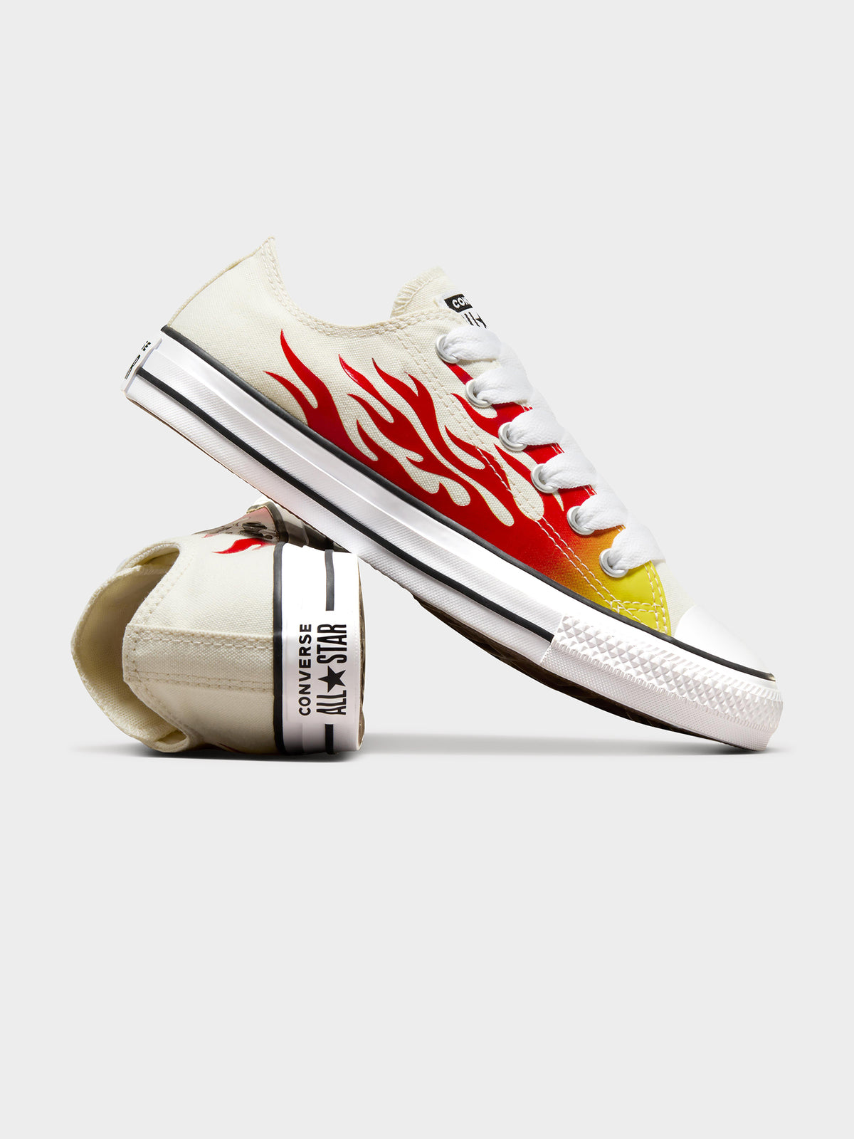 Converse Unisex CTAS Flames Ox | Egret/Enamel Red/Fresh Yellow