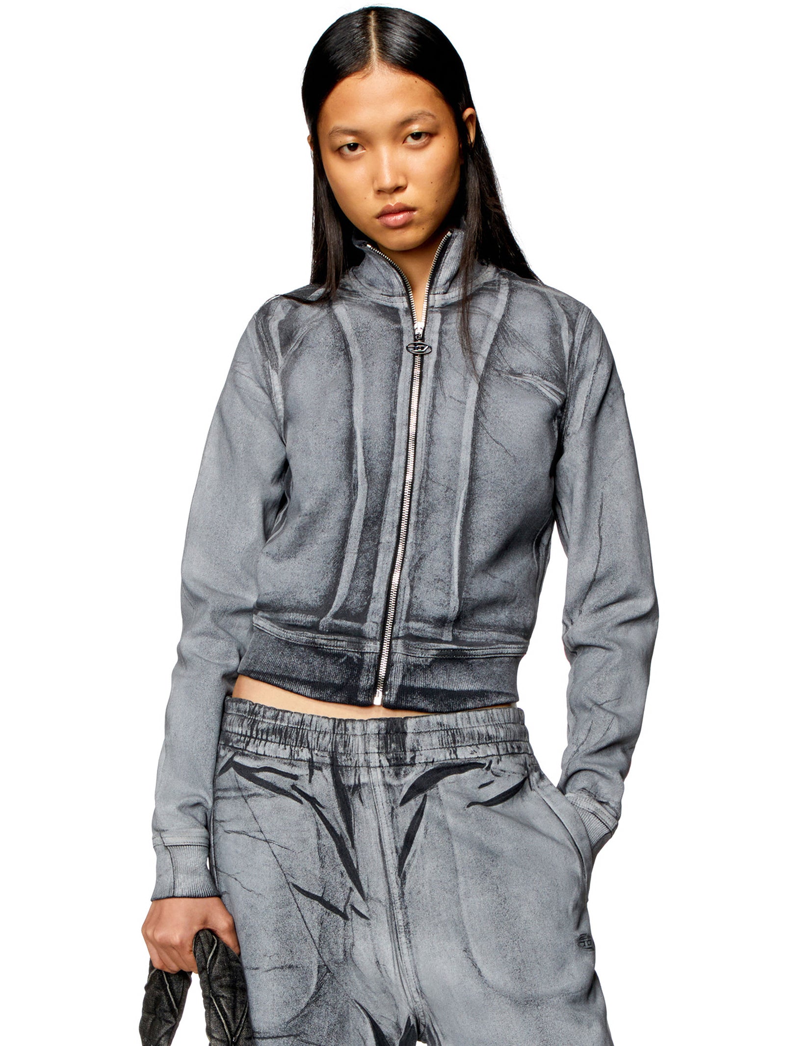 D-Emy Track Sweat-Shirt In Denim