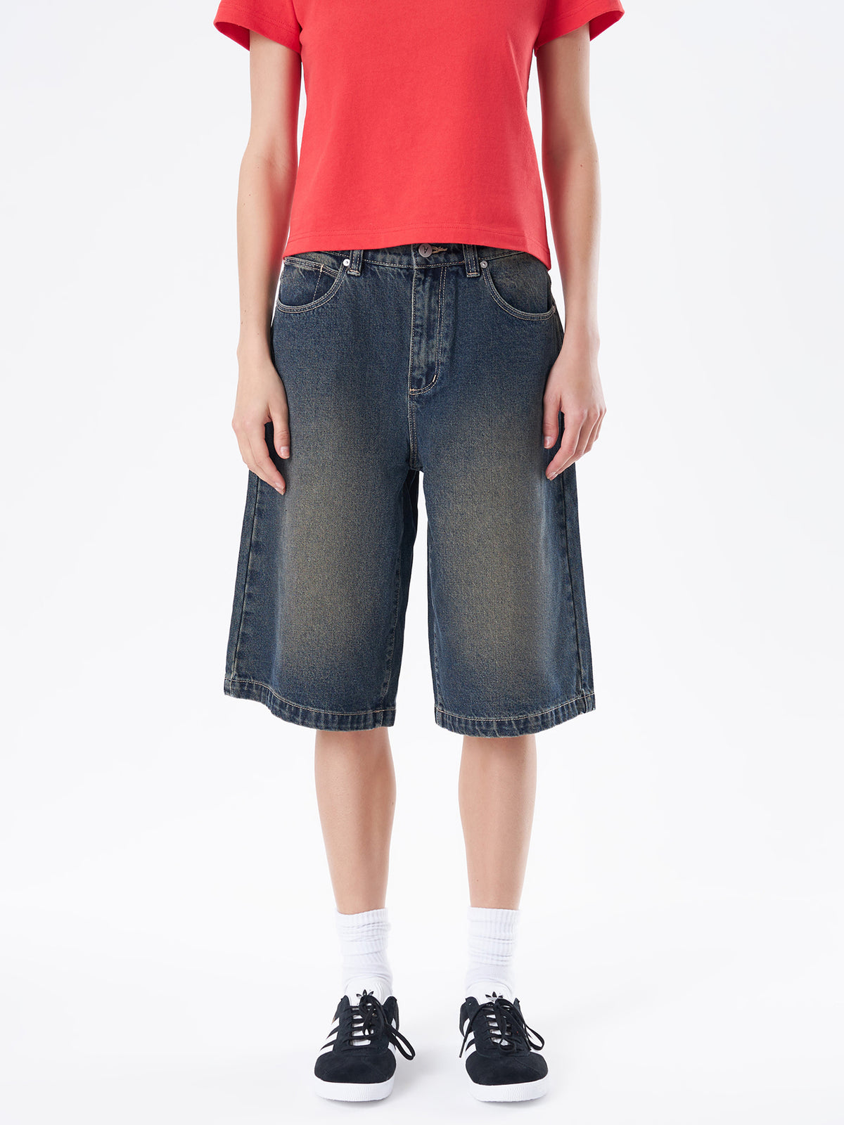 Abrand 95 Super Baggy Jort Quinn | Tint Dark Blue