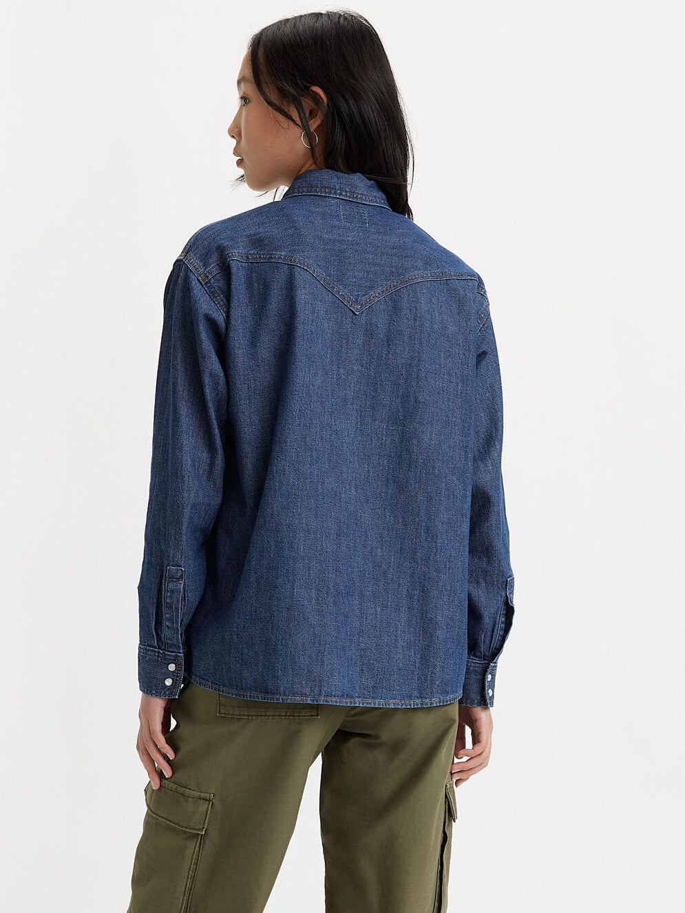 Levis Donovan Western Shirt in Air Space Blue | Denim