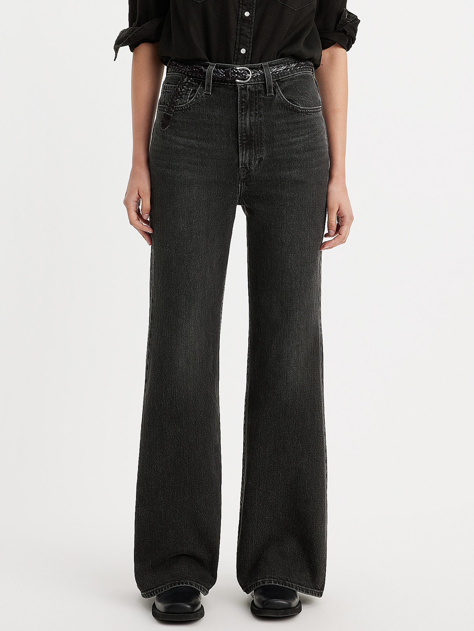 Ribcage cropped flare jeans online