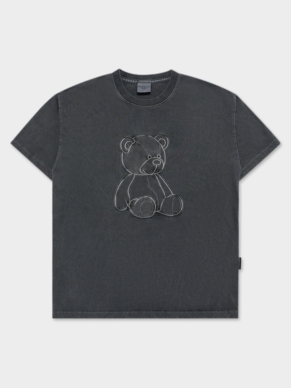 ADLV Bear Applique Washing Tee | Charcoal