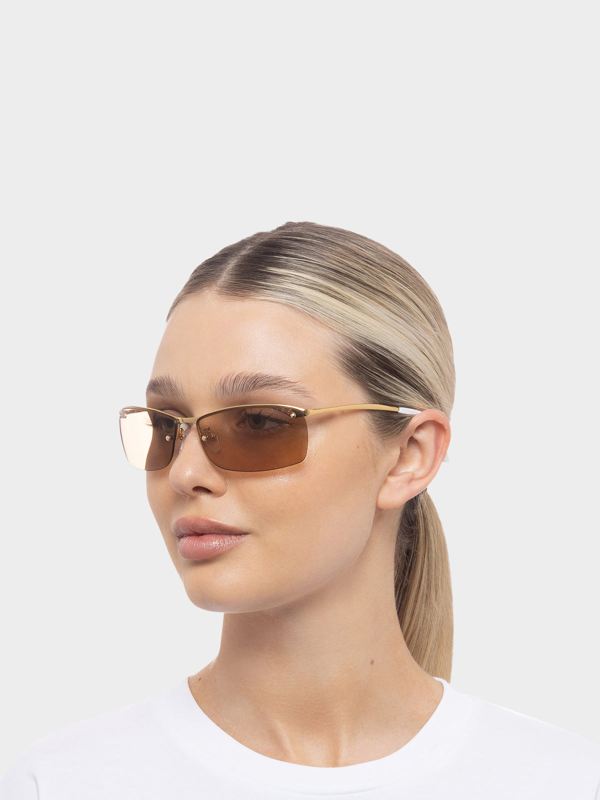 Aire Eyewear Vega Sunglasses in Bright Gold Tan Tint | Bright Gold Tan Tint