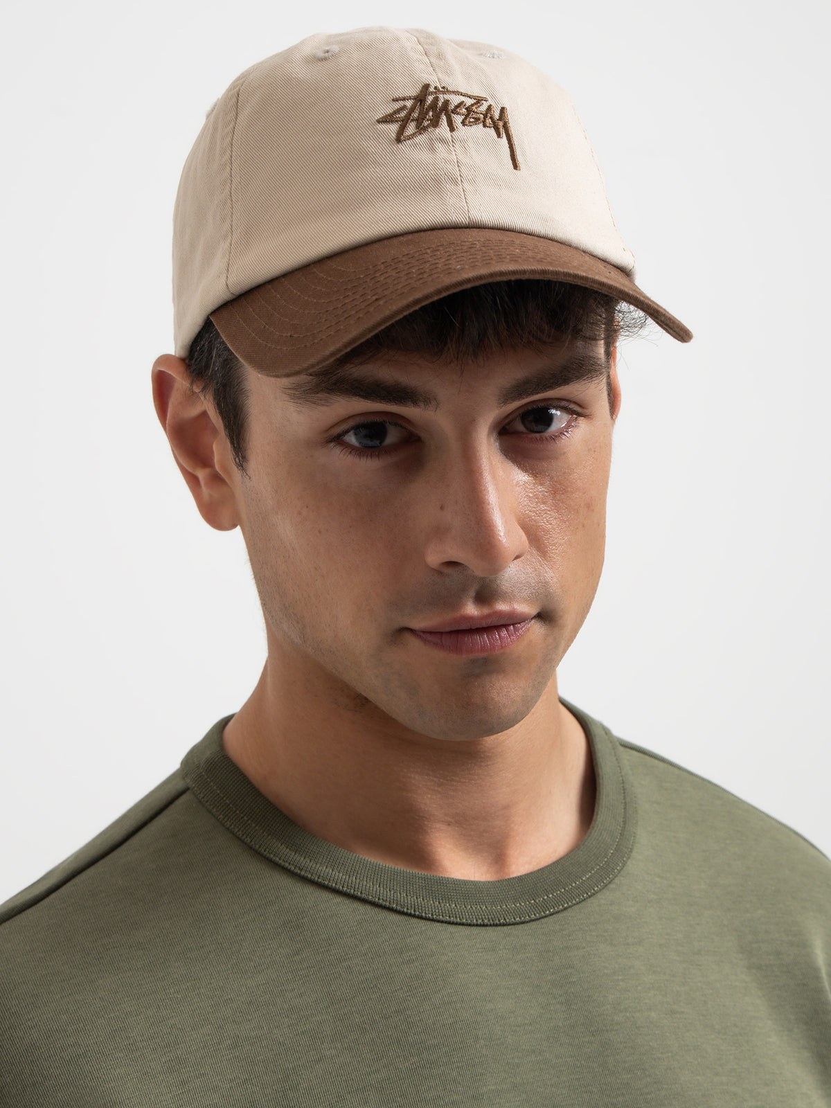 Stussy Stock Low Pro Cap in Natural Tan & Brown | Natural