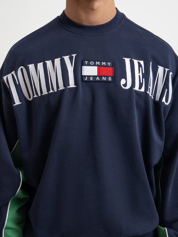 Tommy hilfiger Boxy Archive Crew in Twilight Navy Navy | Glue Store