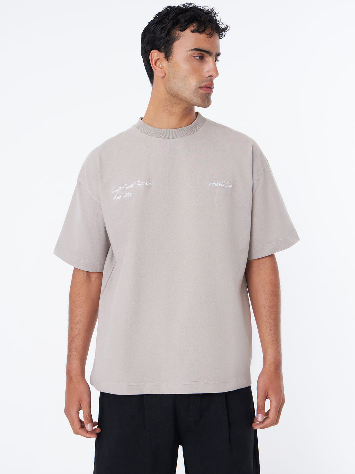 Article One Crafted Logo Tee - Steel | Steel