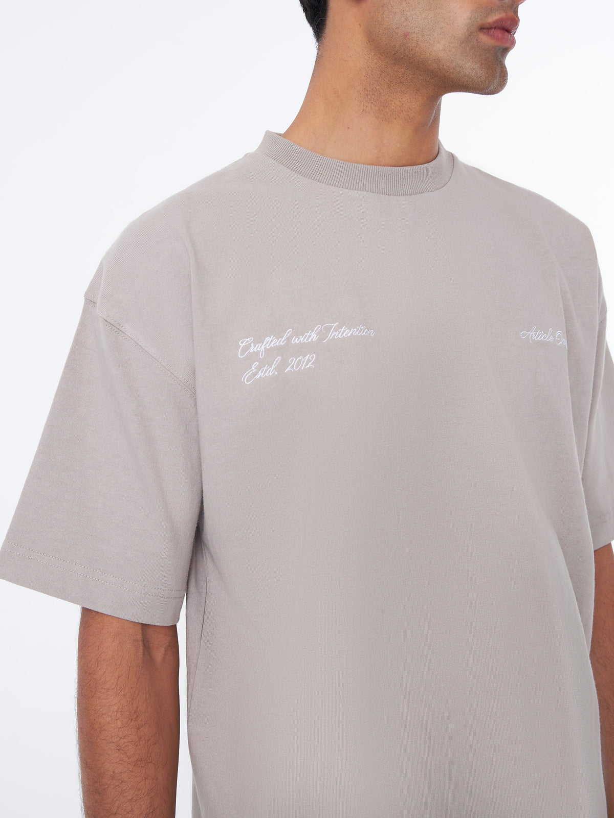 Article One Crafted Logo Tee - Steel | Steel