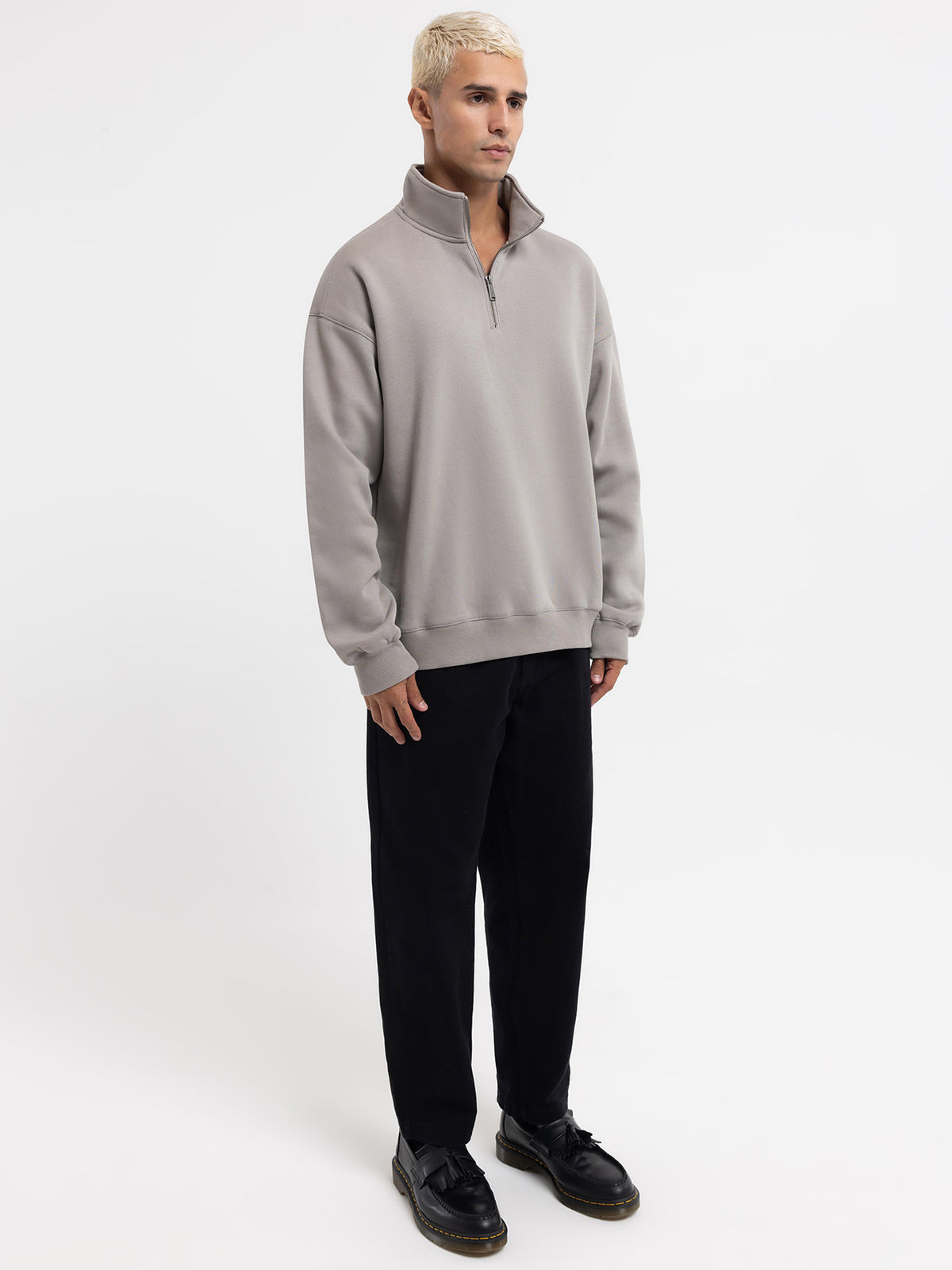 Article One Finley Zip Sweater | Silver