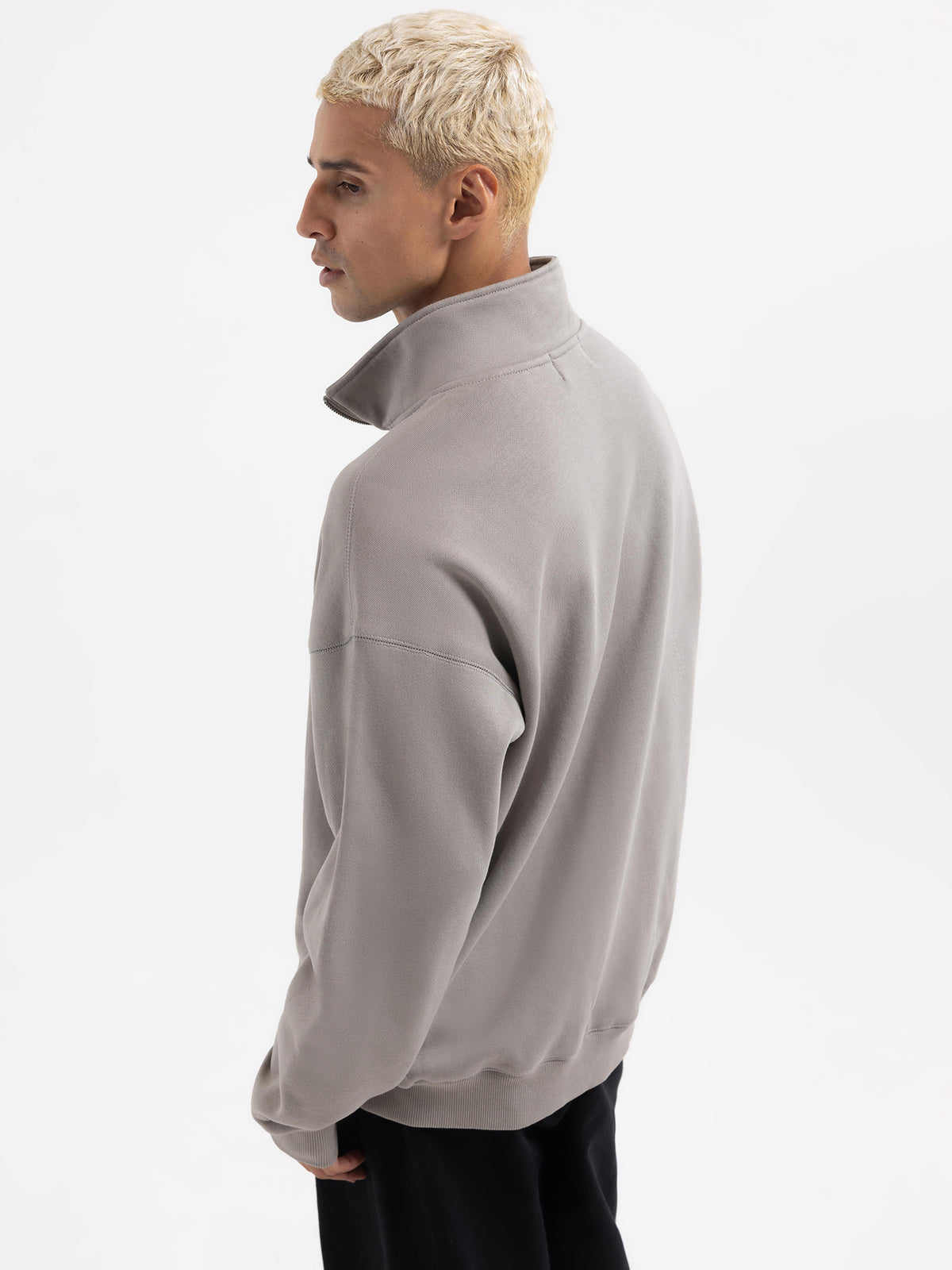 Article One Finley Zip Sweater | Silver